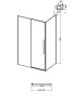 Боковая стенка Grossman Galaxy 200.K33.01.70.21.02 (70х195) черный матовый,стекло шиншилла, 1 место