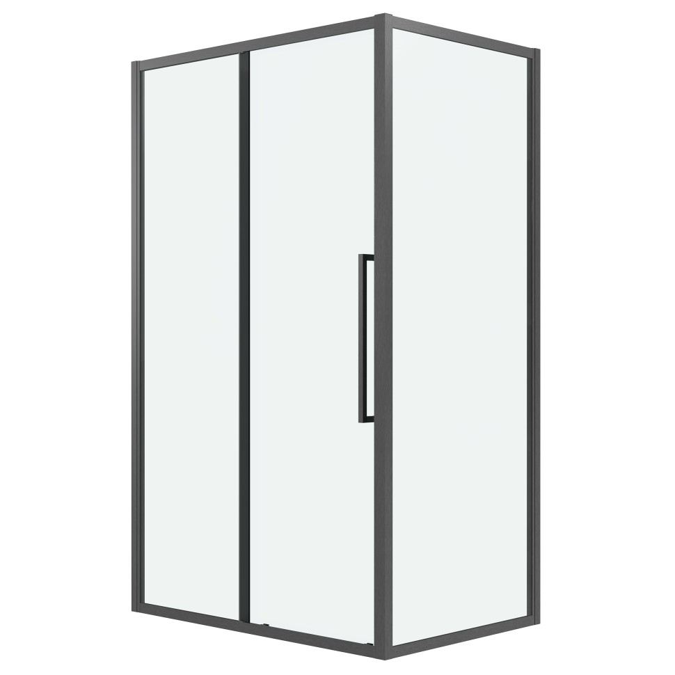 Душевое ограждение Grossman Cosmo 100.K33.02.100.42.00-200.K33.02.70.42.00 (100х70х195) раздвижная,графит сатин,стекло прозрачное,2 места