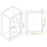Душевая перегородка RGW WA-040 (Прозрачное, 1200)