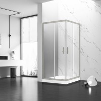 Душевой угол Veconi Rovigo RV-83, 1000х800х1950, никель брашинг, прозрачное стекло
