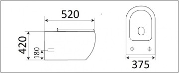 Унитаз подвесной CeramaLux CL2101