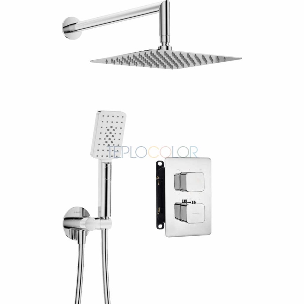 Набор для душа скрытого монтажа, с термостатическим BOXом
