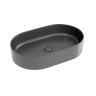 Умывальник чаша накладная овальная (цвет Темный Антрацит Матовый) Element 608x385x122мм