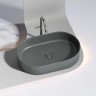 Умывальник чаша накладная овальная (цвет Темный Антрацит Матовый) Element 608x385x122мм