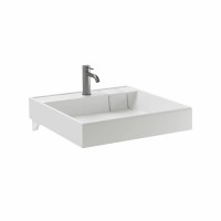 Раковина над стиральной машиной CERAMICANOVA Quattro 600x600x123 мм, с кронштейнами, белый, арт. CN0101