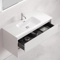 Тумба подвесная SANCOS Libra 1190х450х500, c двумя ящиками оснащенными доводчиками, белый глянец , арт. LB120-1W