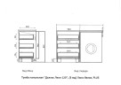 Тумба напольная STYLELINE "Даллас ЛЕОН 120" (3 ящ.) Люкс серая, PLUS с раковиной ESTETUS ЛЕОН 1200*549 правый