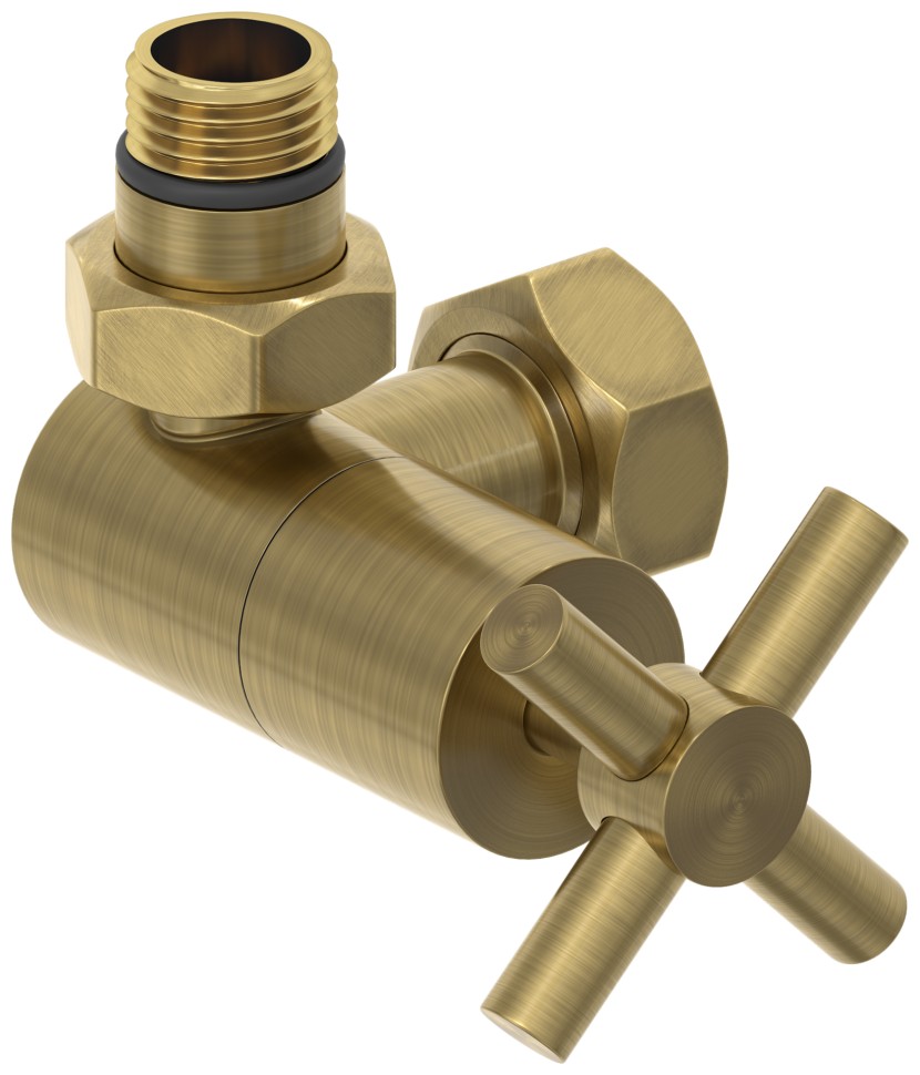 Вентиль 3D левый крест (G 1/2" НР х G 3/4" НГ)