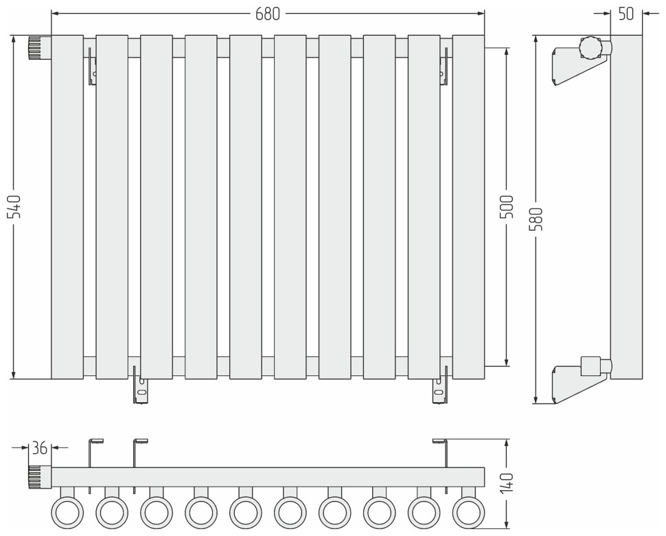 Кумир-0 EU50 левый 500х680 10 секций