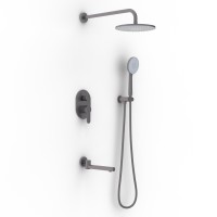 Душевой комплект BERGES NARDIS 3R, поворотный излив, оружейная сталь