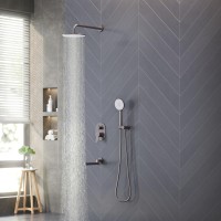 Душевой комплект BERGES NARDIS 3R, поворотный излив, оружейная сталь