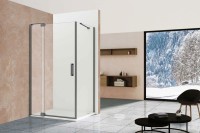 Душевой уголок Extra VSR-1E111290CLGM, 1100/1200*900, вороненая сталь, стекло прозрачное