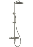 Душевая стойка Villa VSFS-1VL1BN с изливом, 25см верх. душ из нерж. стали, брашированный никель