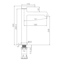 Смеситель Raglo высокий для умывальника R20.15.09 Графит