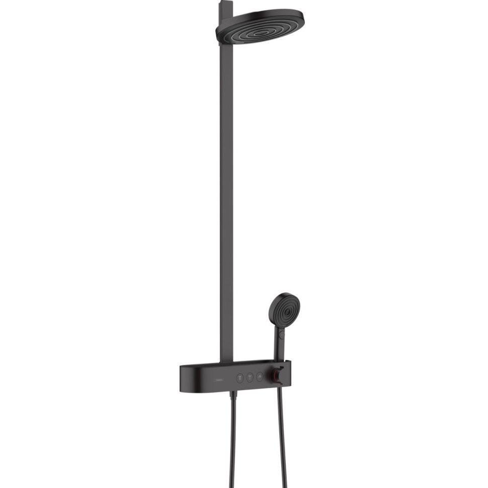 Душевая система Hansgrohe Pulsify S Showerpipe 260 2jet с термостатом (24240670) Черный хром матовый