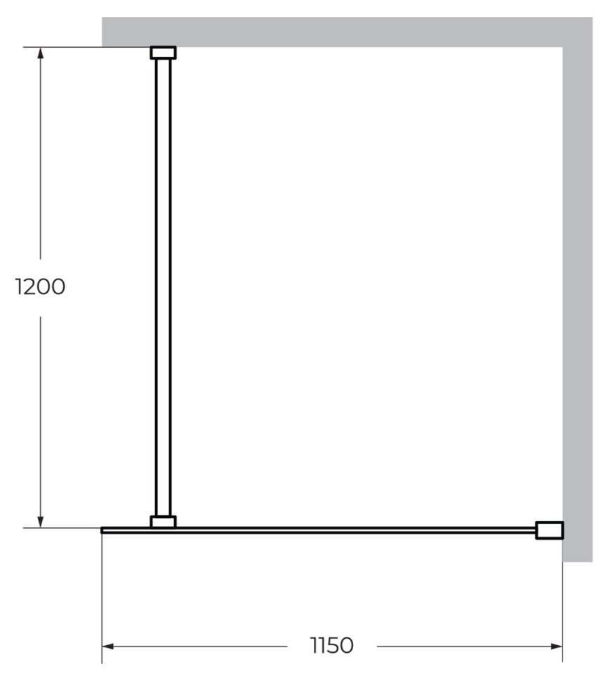 Душевая перегородка CEZARES LIBERTA-L-1-115-120-C-Cr