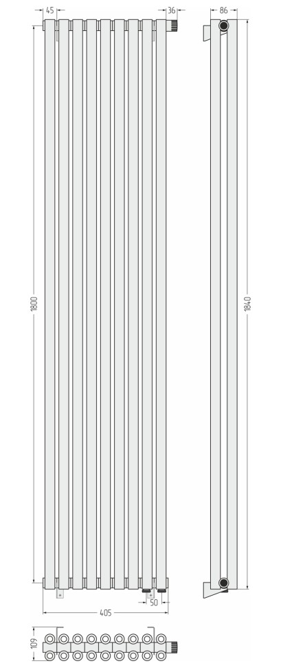 Эстет-00 EU50 1800х405 9 секций
