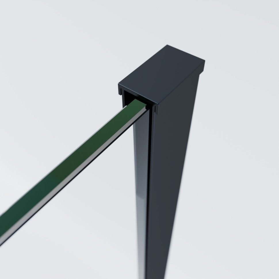 Душевой уголок Soft 2 VSR-3SO28011CLB, 1100*800, черный, стекло прозрачное