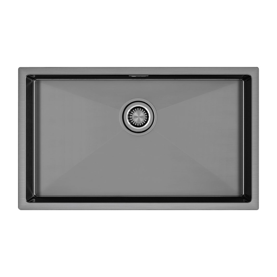 Мойка нерж. сталь AISI304 ALLER 74 UNI, PM807444-GM, вороненая сталь, 740х440мм, Starke-Paulmark