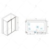 Душевой уголок RGW 150х100х185 см CL-48B CL-14B + Z-050-1B Прямоуг., Чёрный, Прозрачное, 5 мм Easy Clean (32094805-014)