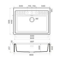 Кухонная мойка Omoikiri Kinokawa 90-WH Artceramic/белый