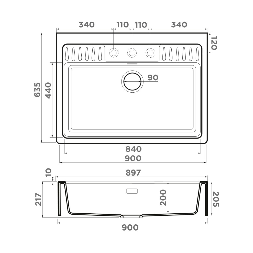 Кухонная мойка Omoikiri Kinokawa 90-WH Artceramic/белый