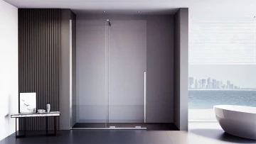 Душевая перегородка Veconi Premium Trento PTDW-50CH, 1100x2000, хром, стекло прозрачное
