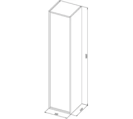 Шкафы-пенал Aquanet Lino (Flat) 35 белый глянец