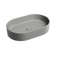 Умывальник чаша накладная овальная (цвет Антрацит Матовый) Element 608x385x122мм
