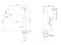 Смеситель ABBER Perfekte 316 AF8A10BG для раковины, брашированное светлое золото