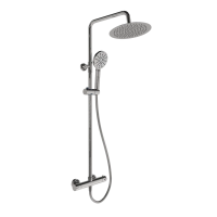 Душевая стойка SANCOS KANEDO с термостатом с верхним душем Ø245 мм, ручным душ Ø120 мм, 4 режима хром SC7200CH