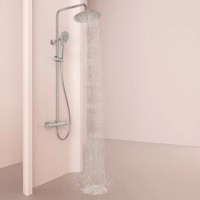 Душевая стойка SANCOS KANEDO с термостатом с верхним душем Ø245 мм, ручным душ Ø120 мм, 4 режима хром SC7200CH