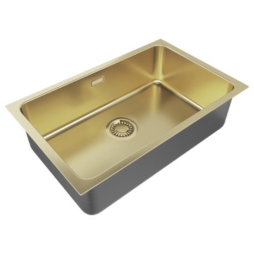 Мойка нерж. сталь VISTA 74, PM307444-LG, светлое золото, 740х440мм, Paulmark