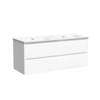 Тумба подвесная SANCOS Libra 1190х450х500, c двумя ящиками оснащенными доводчиками, белый глянец , арт. LB120-2W