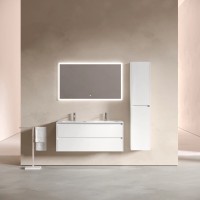 Тумба подвесная SANCOS Libra 1190х450х500, c двумя ящиками оснащенными доводчиками, белый глянец , арт. LB120-2W