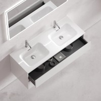 Тумба подвесная SANCOS Libra 1190х450х500, c двумя ящиками оснащенными доводчиками, белый глянец , арт. LB120-2W