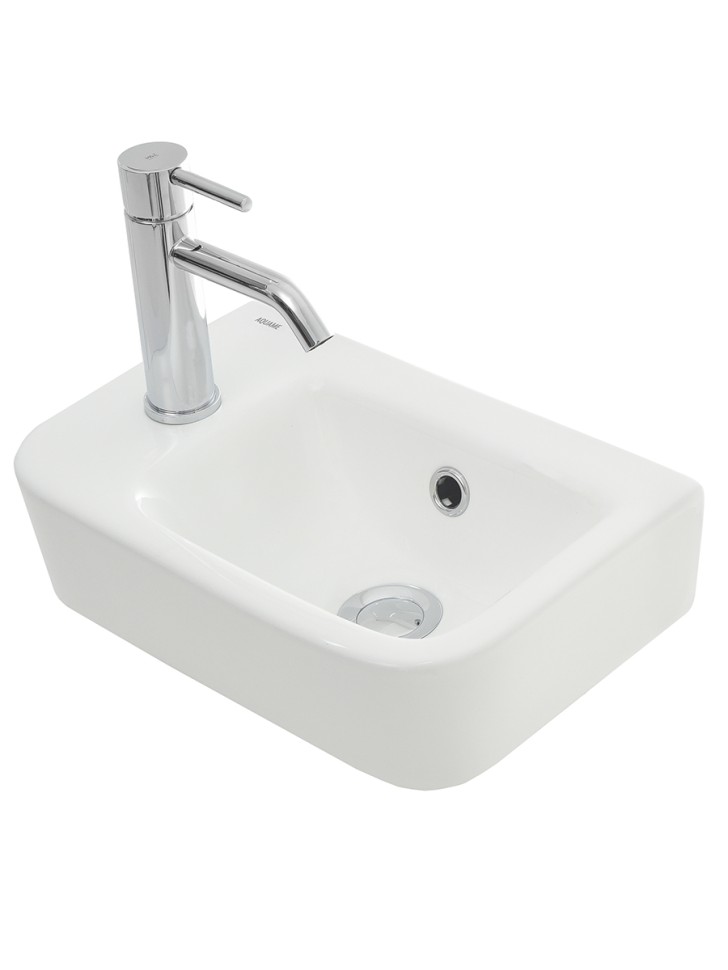 AQM5006L Умывальник с отверстием под смеситель. Левый. 375х245х135