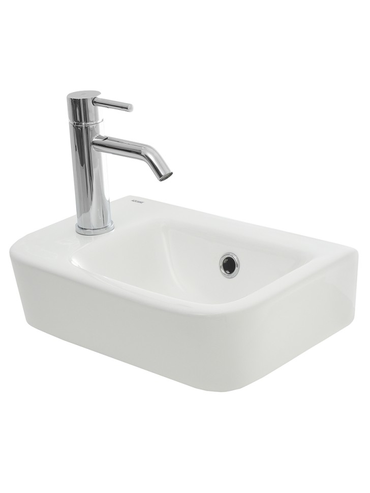 AQM5006L Умывальник с отверстием под смеситель. Левый. 375х245х135