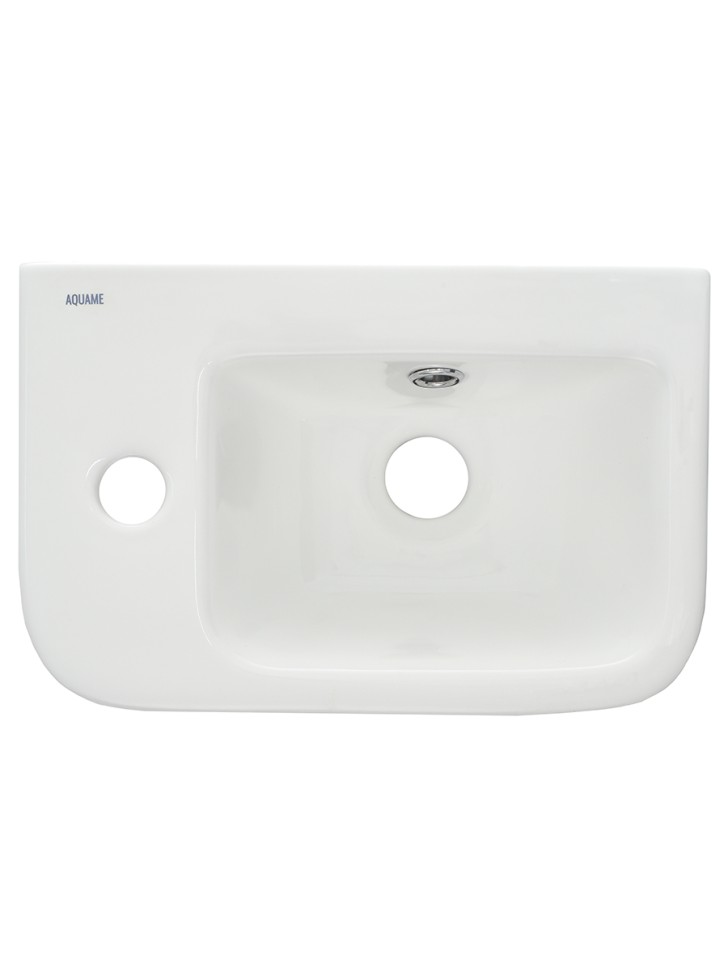 AQM5006L Умывальник с отверстием под смеситель. Левый. 375х245х135