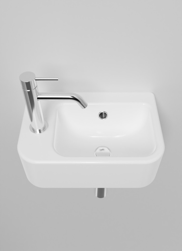 AQM5006L Умывальник с отверстием под смеситель. Левый. 375х245х135