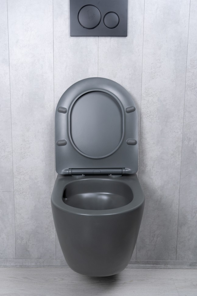 Унитаз подвесной Tornado Gid Tr2122TF-Dgm 62260Y серый матовый 49x36x36