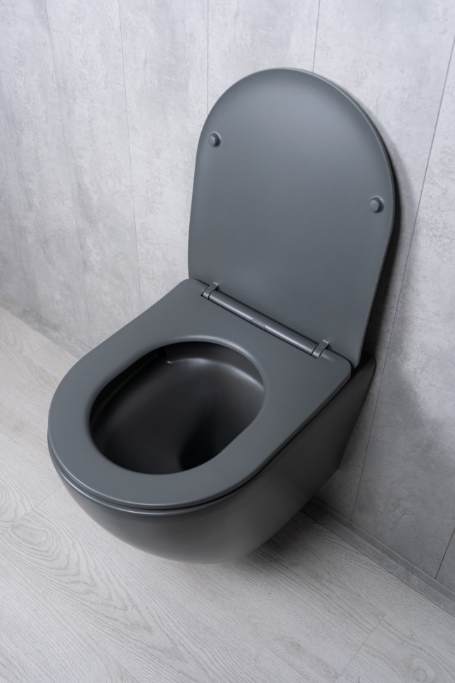 Унитаз подвесной Tornado Gid Tr2122TF-Dgm 62260Y серый матовый 49x36x36