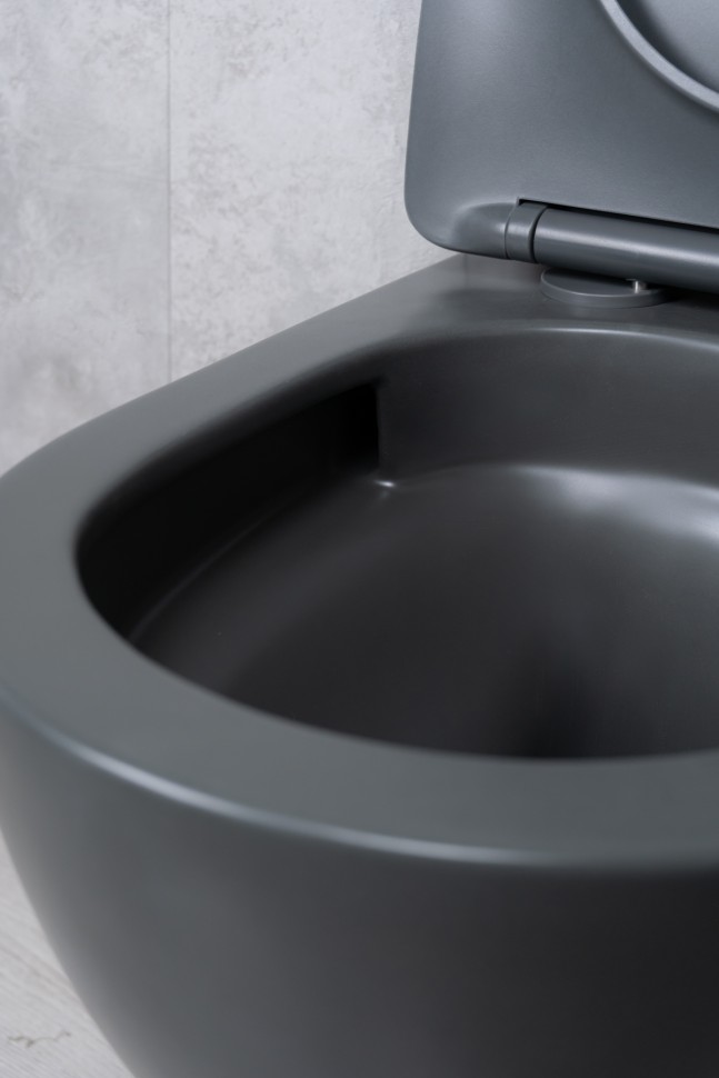 Унитаз подвесной Tornado Gid Tr2122TF-Dgm 62260Y серый матовый 49x36x36