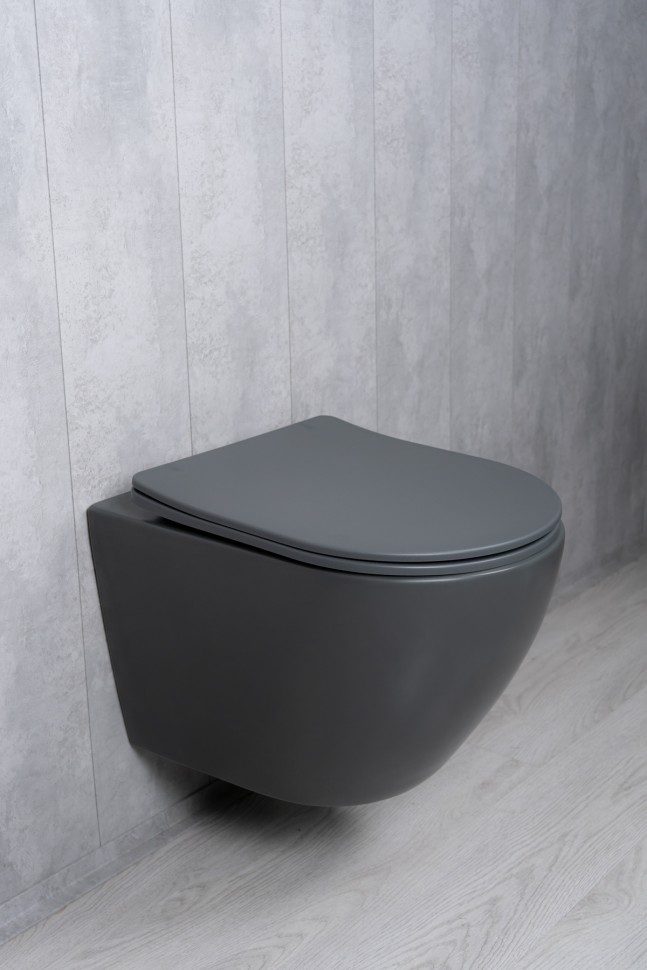 Унитаз подвесной Tornado Gid Tr2122TF-Dgm 62260Y серый матовый 49x36x36