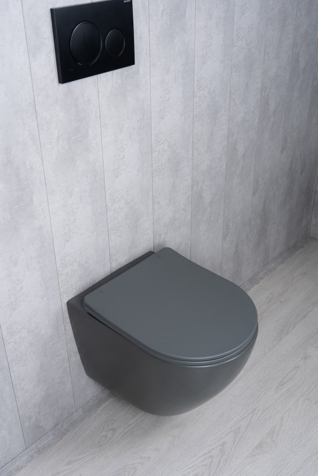 Унитаз подвесной Tornado Gid Tr2122TF-Dgm 62260Y серый матовый 49x36x36