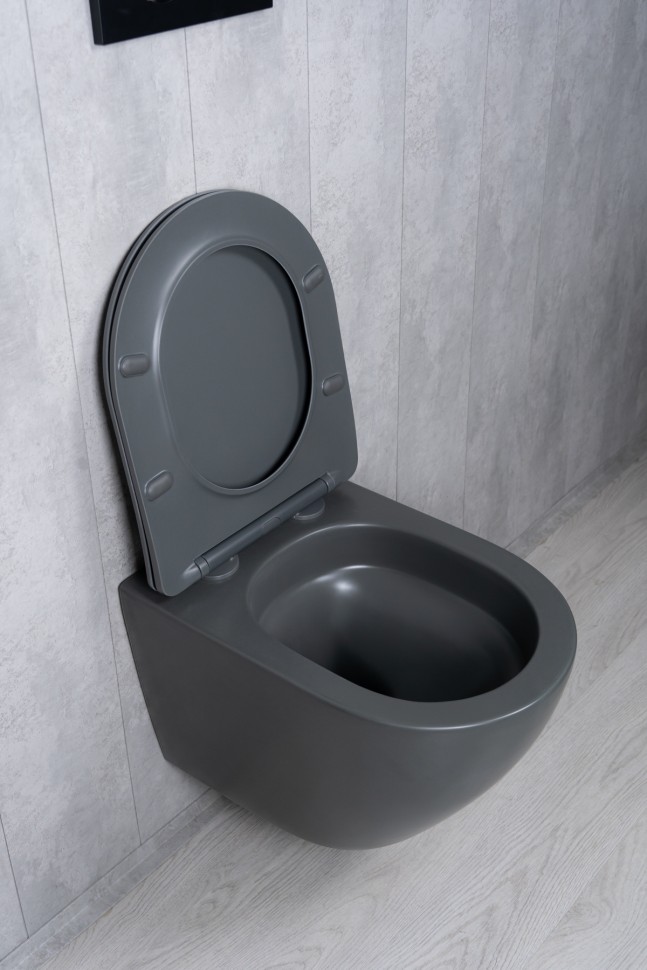 Унитаз подвесной Tornado Gid Tr2122TF-Dgm 62260Y серый матовый 49x36x36