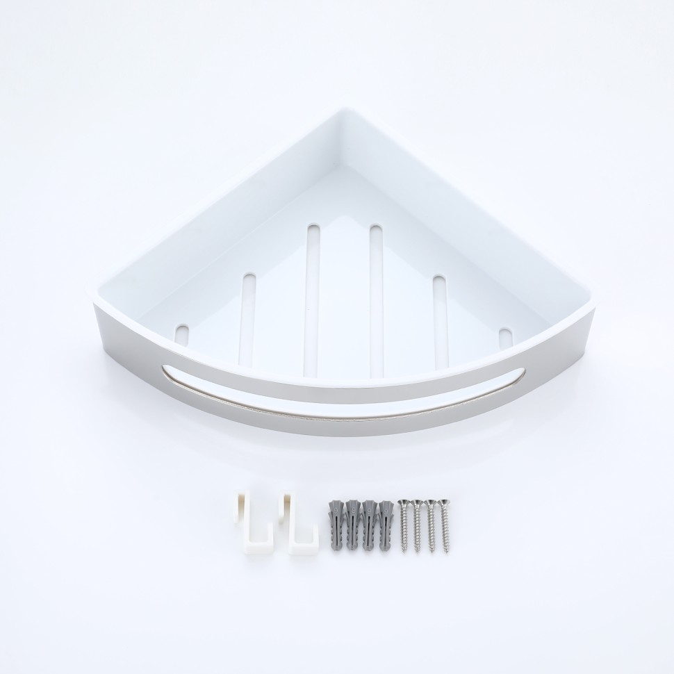 Полка для ванной комнаты угловая 205*205*55мм Raglo хром