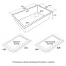 Мойка LUMI 74UNI-SKEW, IT-GRANIT, LU74SK-LA, латте, 740х440, Paulmark