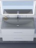 Раковина для ванной кварцевая Uperwood Foster Quartz 80х45,5х17,5 см, серая матовая, бетон