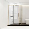 Душевой уголок Slim Soft VSR-1SS9014CLG, 1400*900, брашированное золото, стекло прозрачное